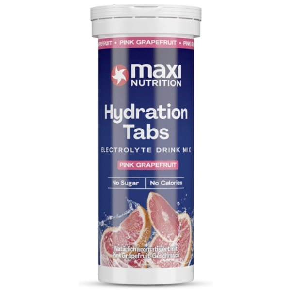 MaxiNutrition Hydration Tabs Pink Grapefruit 40g – Dose Packshot