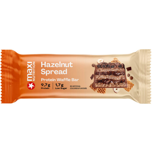 MaxiNutrition Protein Waffle Bar Hazelnut Spread 39g – Verpackung Packshot
